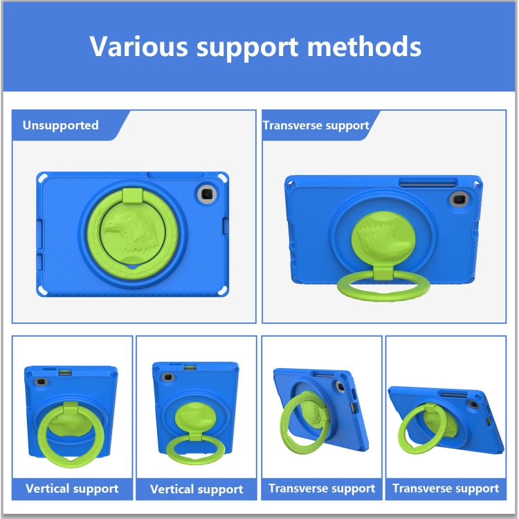 For Samsung Galaxy Tab A7 Lite T220/T225 2020 EVA Hybrid PC Shockproof Tablet Case with Frame(Blue) by bashfashion