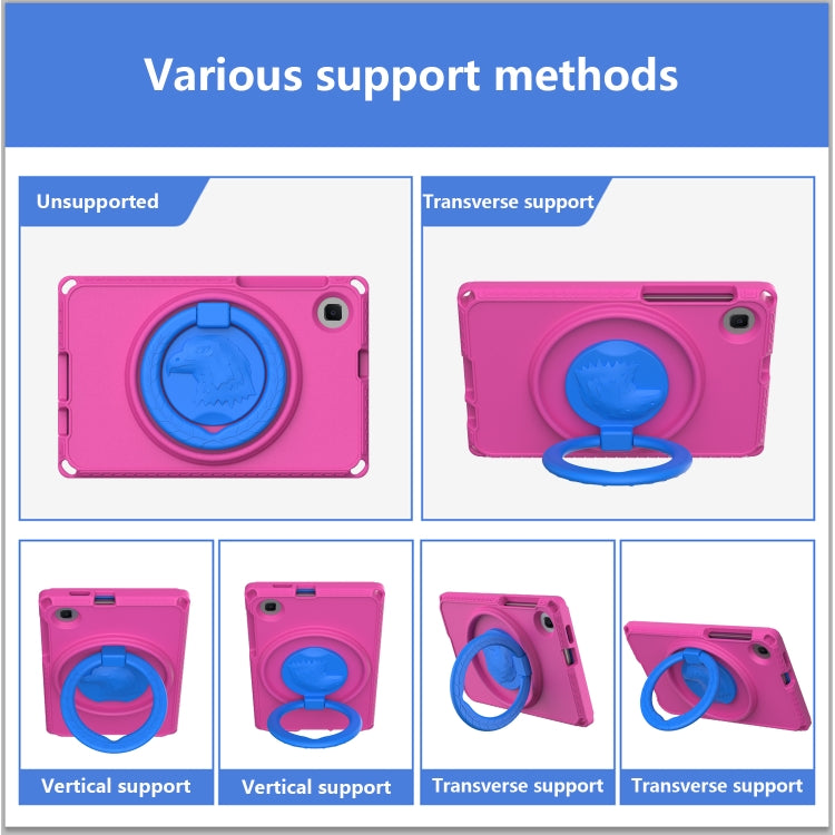 For Samsung Galaxy Tab A7 Lite T220/T225 2020 EVA Hybrid PC Shockproof Tablet Case with Frame(Rose Red) by bashfashion