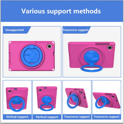 For Samsung Galaxy Tab A7 Lite T220/T225 2020 EVA Hybrid PC Shockproof Tablet Case with Frame(Rose Red) by bashfashion