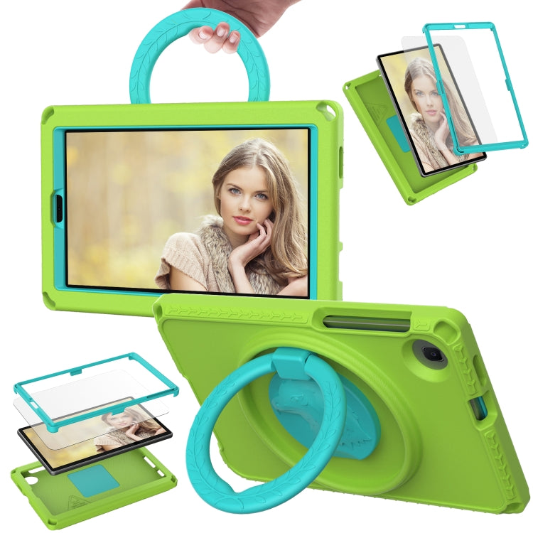 For Samsung Galaxy Tab A7 Lite T220/T225 2020 EVA Hybrid PC Shockproof Tablet Case with Frame(Grass Green) by bashfashion