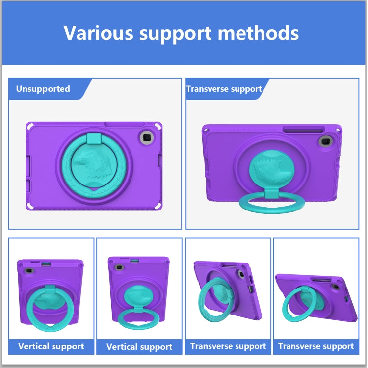 For Samsung Galaxy Tab A7 Lite T220/T225 2020 EVA Hybrid PC Shockproof Tablet Case with Frame(Purple) by bashfashion