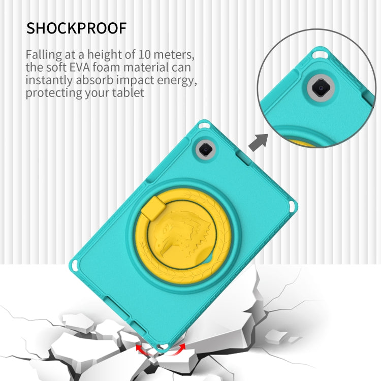 For Samsung Galaxy Tab A7 Lite T220/T225 2020 EVA Hybrid PC Shockproof Tablet Case with Frame(Glacial Green) by bashfashion