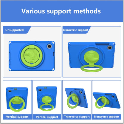 For Samsung Galaxy Tab A 8.0 T290/T295 2019 EVA Hybrid PC Shockproof Tablet Case with Frame(Blue) by bashfashion