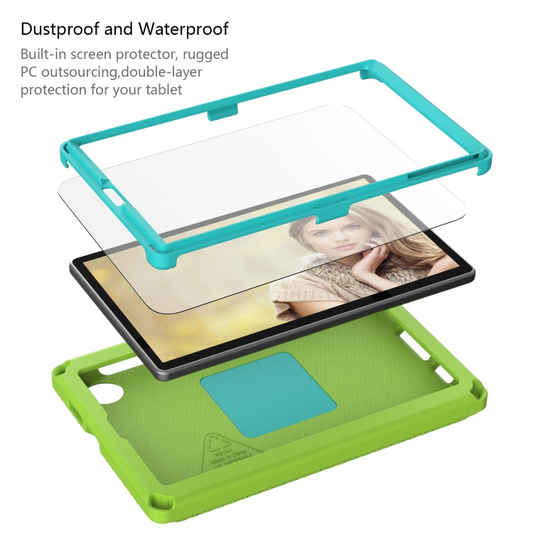 For Samsung Galaxy Tab A 8.0 T290/T295 2019 EVA Hybrid PC Shockproof Tablet Case with Frame(Grass Green) by bashfashion
