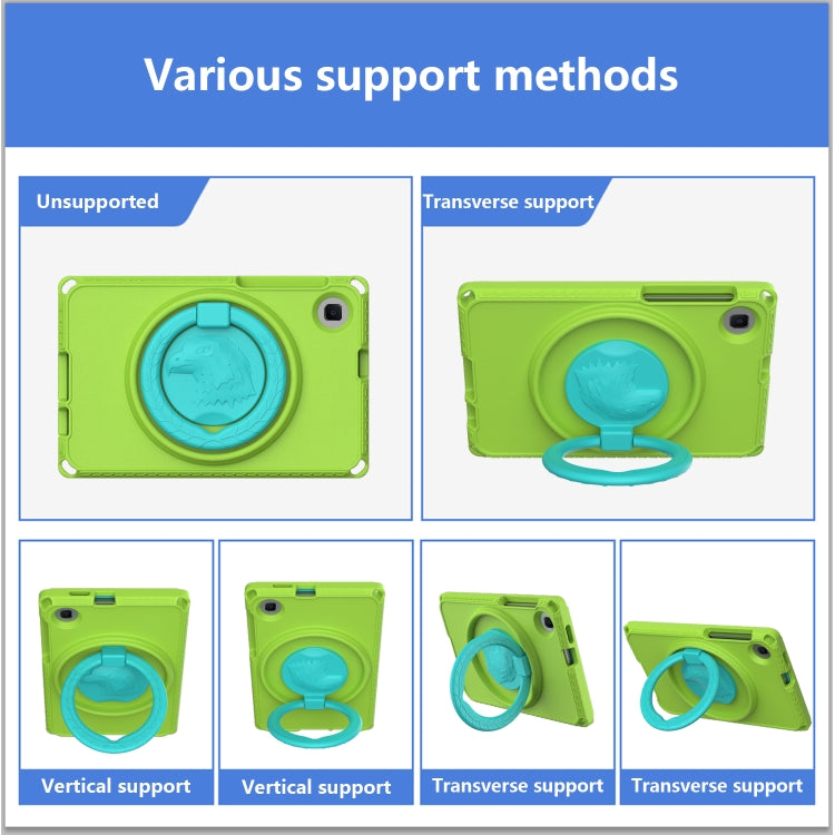 For Samsung Galaxy Tab A 8.0 T290/T295 2019 EVA Hybrid PC Shockproof Tablet Case with Frame(Grass Green) by bashfashion