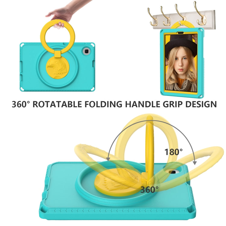 For Samsung Galaxy Tab A 8.0 T290/T295 2019 EVA Hybrid PC Shockproof Tablet Case with Frame(Glacial Green) by bashfashion