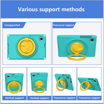 For Samsung Galaxy Tab A 8.0 T290/T295 2019 EVA Hybrid PC Shockproof Tablet Case with Frame(Glacial Green) by bashfashion