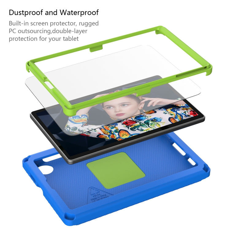 For Samsung Galaxy Tab A11 / A9 EVA Hybrid PC Shockproof Tablet Case with Frame(Blue) by bashfashion