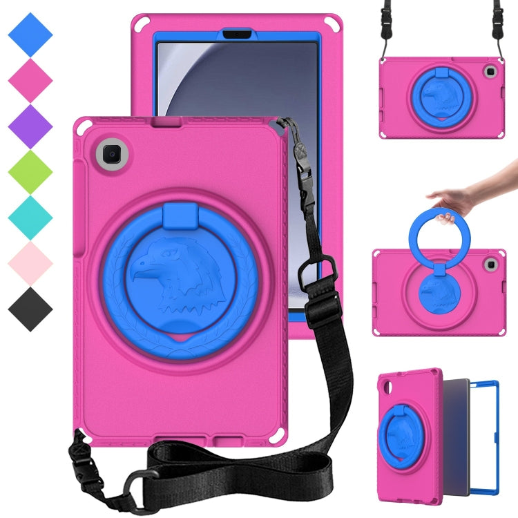 For Samsung Galaxy Tab A11 / A9 EVA Hybrid PC Shockproof Tablet Case with Frame(Rose Red) by bashfashion