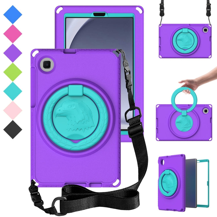 For Samsung Galaxy Tab A11 / A9 EVA Hybrid PC Shockproof Tablet Case with Frame(Purple) by bashfashion