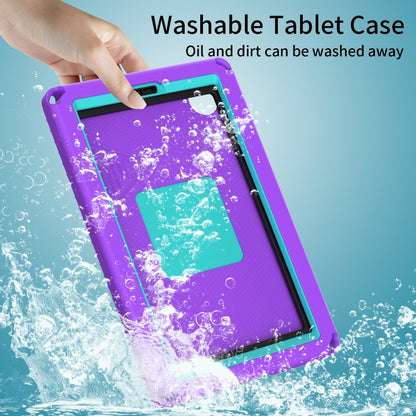 For Samsung Galaxy Tab A11 / A9 EVA Hybrid PC Shockproof Tablet Case with Frame(Purple) by bashfashion