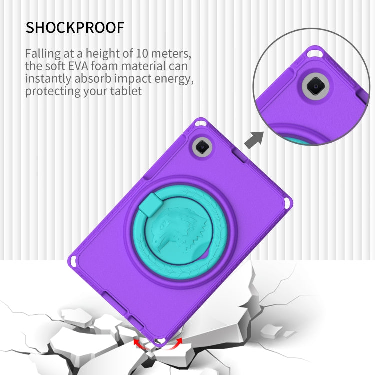 For Samsung Galaxy Tab A11 / A9 EVA Hybrid PC Shockproof Tablet Case with Frame(Purple) by bashfashion