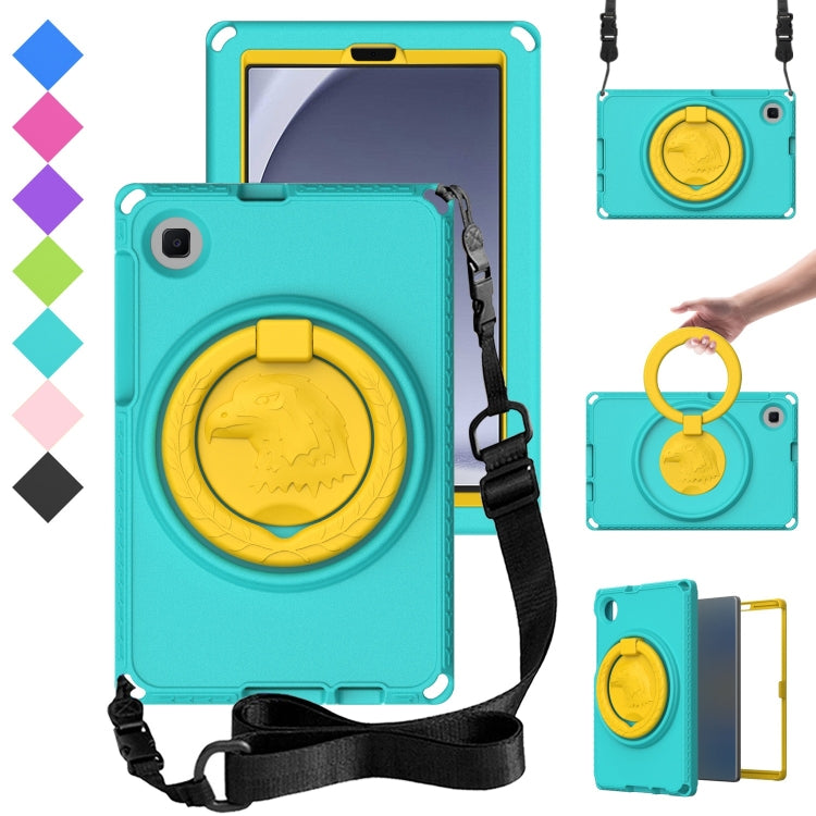 For Samsung Galaxy Tab A11 / A9 EVA Hybrid PC Shockproof Tablet Case with Frame(Glacial Green) by bashfashion