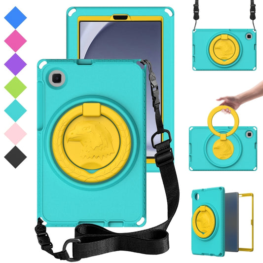 For Samsung Galaxy Tab A11 / A9 EVA Hybrid PC Shockproof Tablet Case with Frame(Glacial Green) by bashfashion