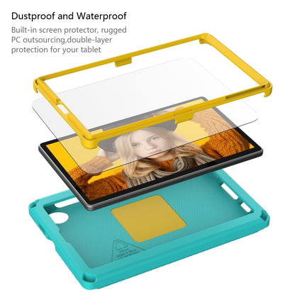 For Samsung Galaxy Tab A11 / A9 EVA Hybrid PC Shockproof Tablet Case with Frame(Glacial Green) by bashfashion