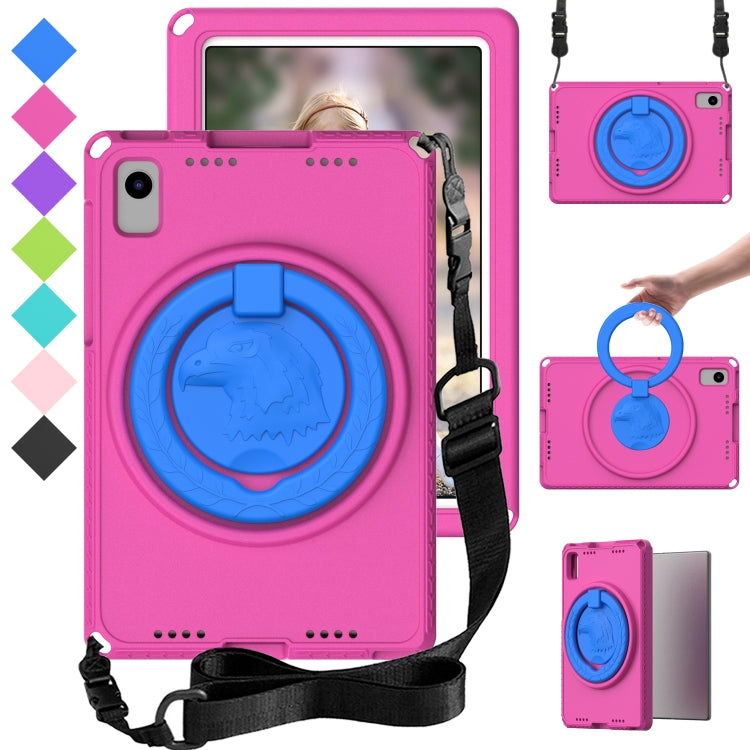 For Samsung Galaxy Tab S6 Lite 2024 EVA Hybrid PC Shockproof Tablet Case with Frame(Rose Red) by bashfashion