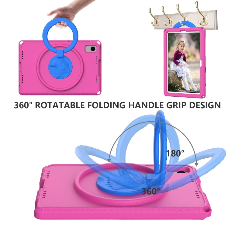 For Samsung Galaxy Tab S6 Lite 2024 EVA Hybrid PC Shockproof Tablet Case with Frame(Rose Red) by bashfashion