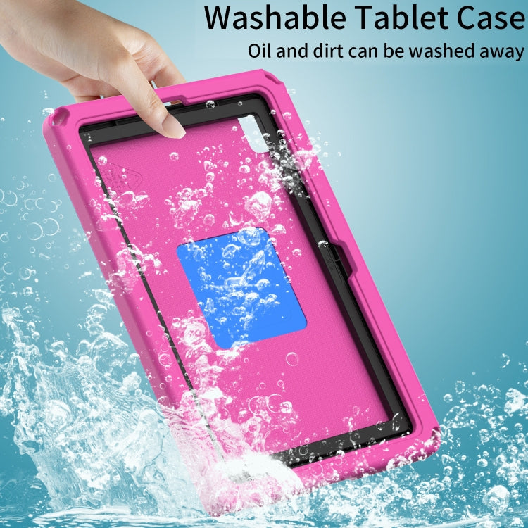 For Samsung Galaxy Tab S6 Lite 2024 EVA Hybrid PC Shockproof Tablet Case with Frame(Rose Red) by bashfashion
