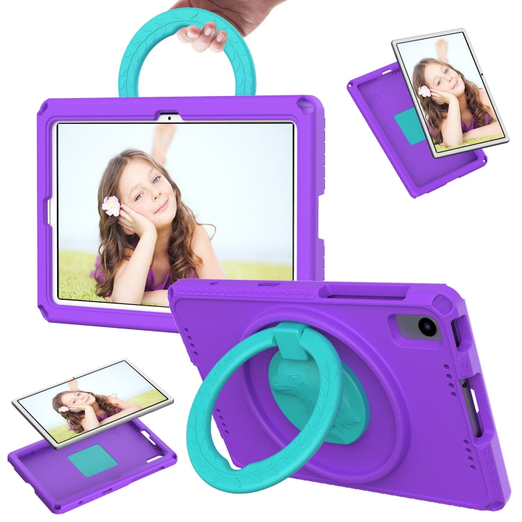 For Samsung Galaxy Tab S6 Lite 2024 EVA Hybrid PC Shockproof Tablet Case with Frame(Purple) by bashfashion