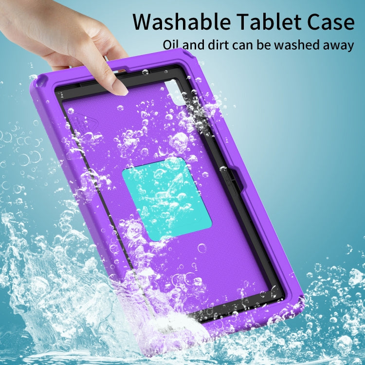 For Samsung Galaxy Tab S6 Lite 2024 EVA Hybrid PC Shockproof Tablet Case with Frame(Purple) by bashfashion