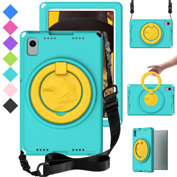 For Samsung Galaxy Tab S6 Lite 2024 EVA Hybrid PC Shockproof Tablet Case with Frame(Glacial Green) by bashfashion