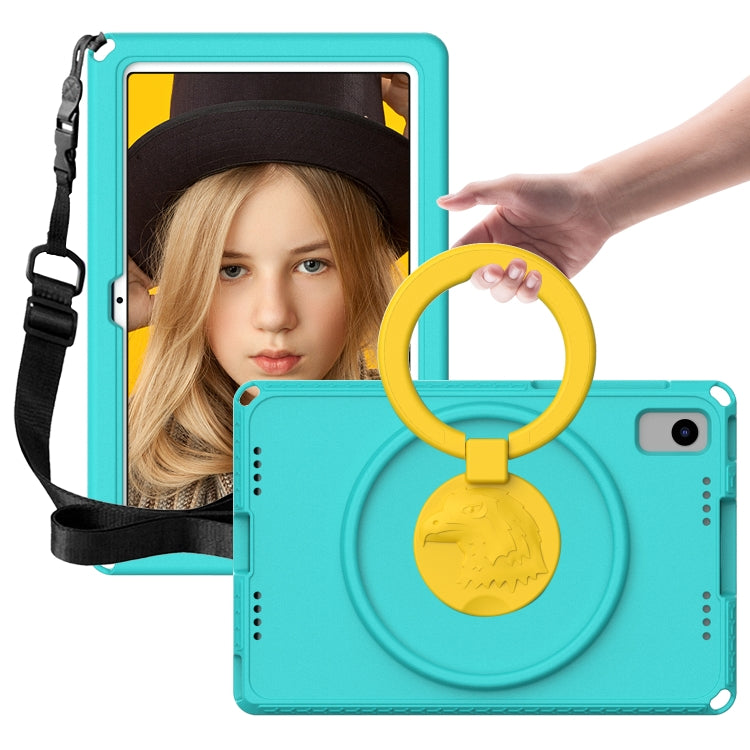 For Samsung Galaxy Tab S6 Lite 2024 EVA Hybrid PC Shockproof Tablet Case with Frame(Glacial Green) by bashfashion