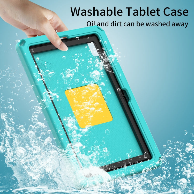 For Samsung Galaxy Tab S6 Lite 2024 EVA Hybrid PC Shockproof Tablet Case with Frame(Glacial Green) by bashfashion