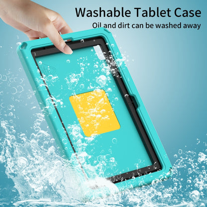 For Samsung Galaxy Tab S6 Lite 2024 EVA Hybrid PC Shockproof Tablet Case with Frame(Glacial Green) by bashfashion