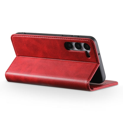 For Samsung Galaxy S23 5G Suteni Calf Texture Horizontal Flip Leather Phone Case(Red) by Suteni