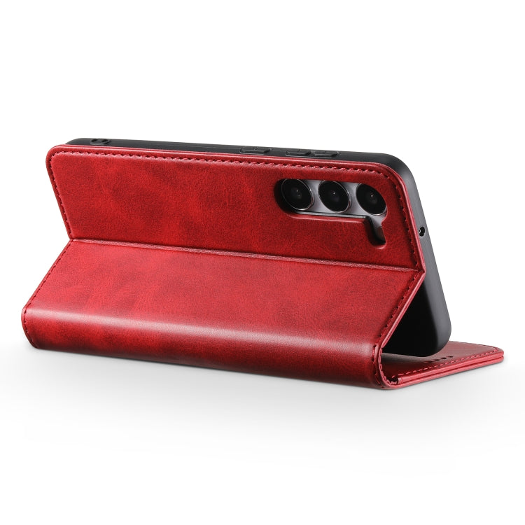 For Samsung Galaxy S24+ 5G Suteni Calf Texture Horizontal Flip Leather Phone Case(Red) by Suteni
