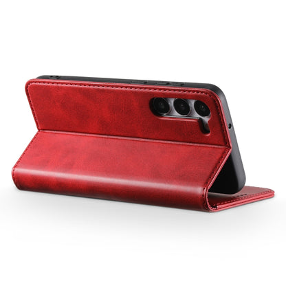 For Samsung Galaxy S24+ 5G Suteni Calf Texture Horizontal Flip Leather Phone Case(Red) by Suteni