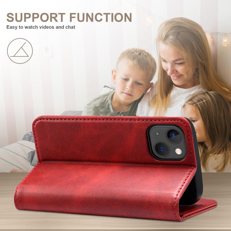 For Samsung Galaxy S25 Ultra 5G Suteni Calf Texture Horizontal Flip Leather Phone Case(Red) by Suteni