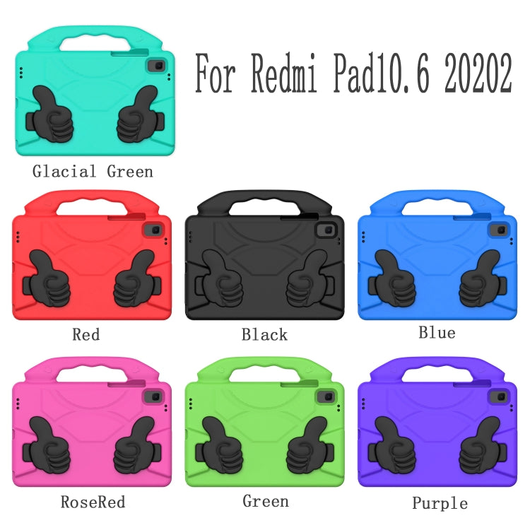 For Xiaomi Redmi Pad 10.6 2022 Thumb Bracket EVA Shockproof Tablet Case(Black) by bashfashion