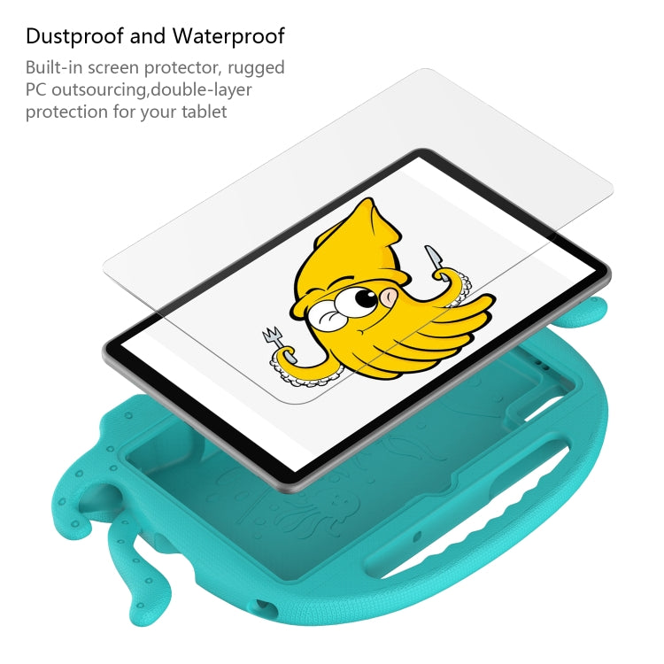 For Samsung Galaxy Tab S6 Lite 10.4 P610/615 Octopus Style EVA PC Tablet Case(Glacial Green) by bashfashion