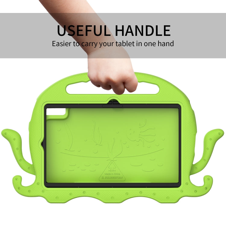 For Samsung Galaxy Tab S6 Lite 10.4 P610/615 Octopus Style EVA PC Tablet Case(Grass Green) by bashfashion