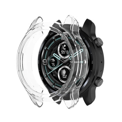 For Ticwatch Pro X TPU Color Transparent Half Wrapped Protective Shell(Transparent) by bashfashion