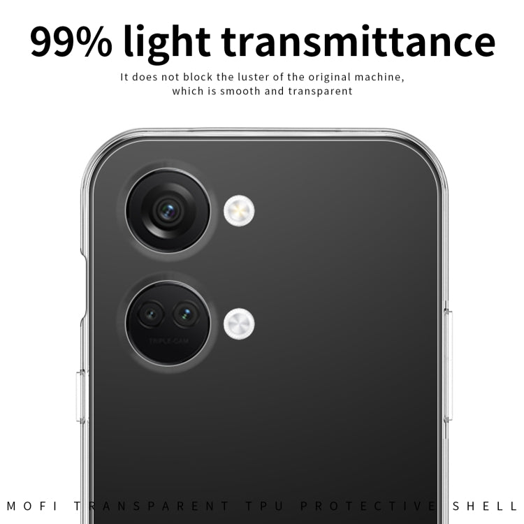 For OnePlus Ace 2V MOFI Ming Series Ultra-thin TPU Phone Case(Transparent) by MOFI