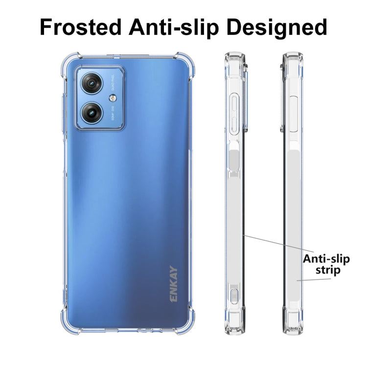 For Motorola Moto G54 5G ENKAY Hat-Prince Transparent TPU Shockproof Phone Case by ENKAY