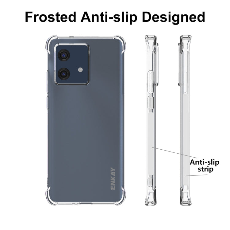 For Motorola Edge 40 Neo 5G ENKAY Hat-Prince Transparent TPU Shockproof Phone Case by ENKAY