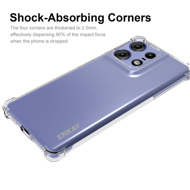 For Motorola Edge 50 Pro 5G ENKAY Hat-Prince Transparent TPU Shockproof Phone Case by ENKAY