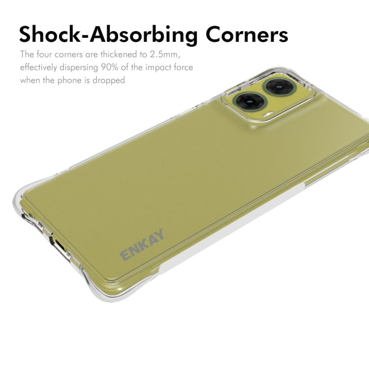 For Motorola Moto G85 5G ENKAY Hat-Prince Transparent TPU Shockproof Phone Case by ENKAY