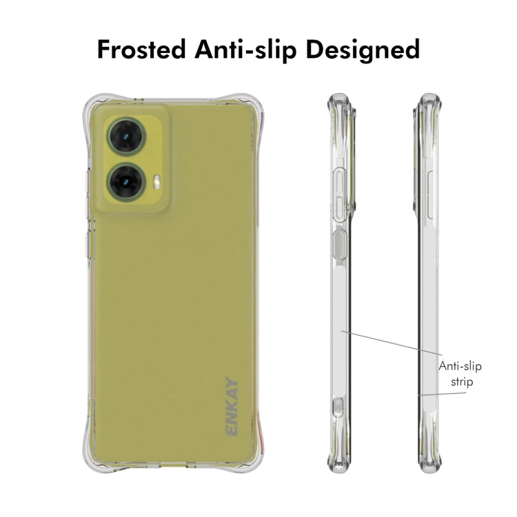 For Motorola Moto G85 5G ENKAY Hat-Prince Transparent TPU Shockproof Phone Case by ENKAY