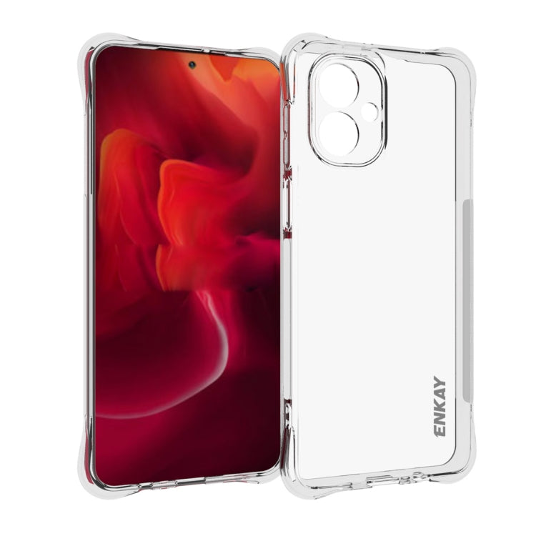 For Motorola Moto G55 5G ENKAY Hat-Prince Transparent TPU Shockproof Phone Case by ENKAY