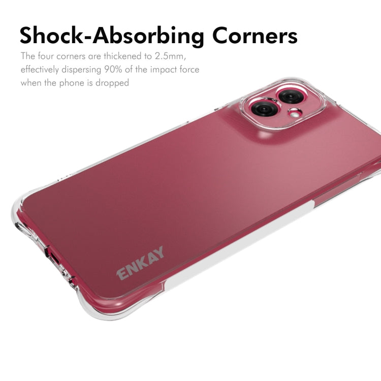 For Motorola Moto G55 5G ENKAY Hat-Prince Transparent TPU Shockproof Phone Case by ENKAY