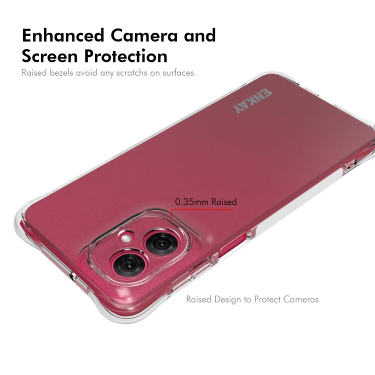 For Motorola Moto G55 5G ENKAY Hat-Prince Transparent TPU Shockproof Phone Case by ENKAY