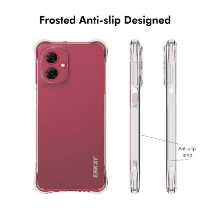 For Motorola Moto G55 5G ENKAY Hat-Prince Transparent TPU Shockproof Phone Case by ENKAY