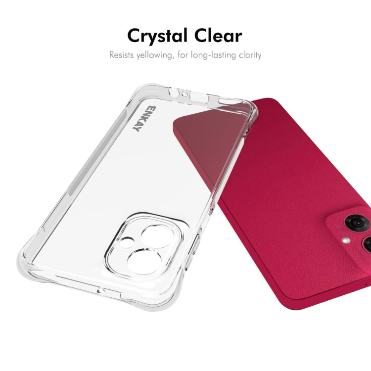 For Motorola Moto G55 5G ENKAY Hat-Prince Transparent TPU Shockproof Phone Case by ENKAY