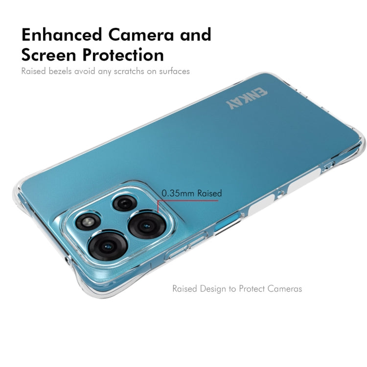 For Motorola Moto G75 5G ENKAY Hat-Prince Transparent TPU Shockproof Phone Case by ENKAY