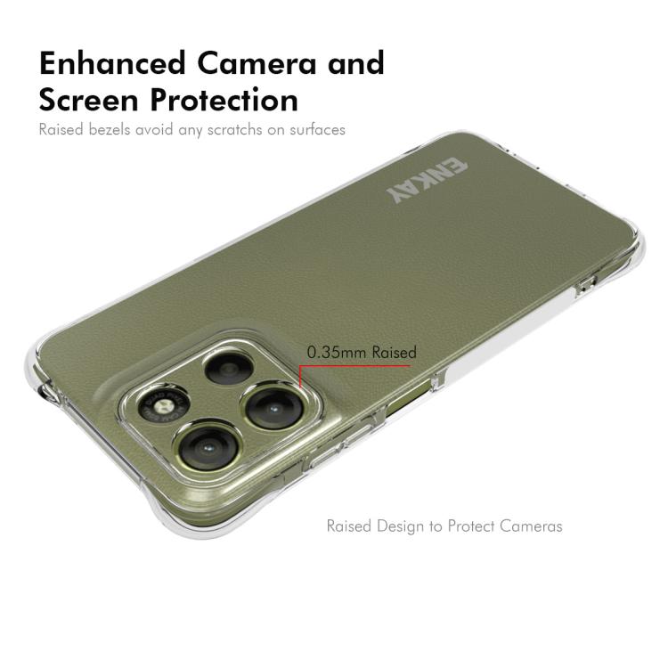 For Motorola Moto G15 4G ENKAY Hat-Prince Transparent TPU Shockproof Phone Case by ENKAY