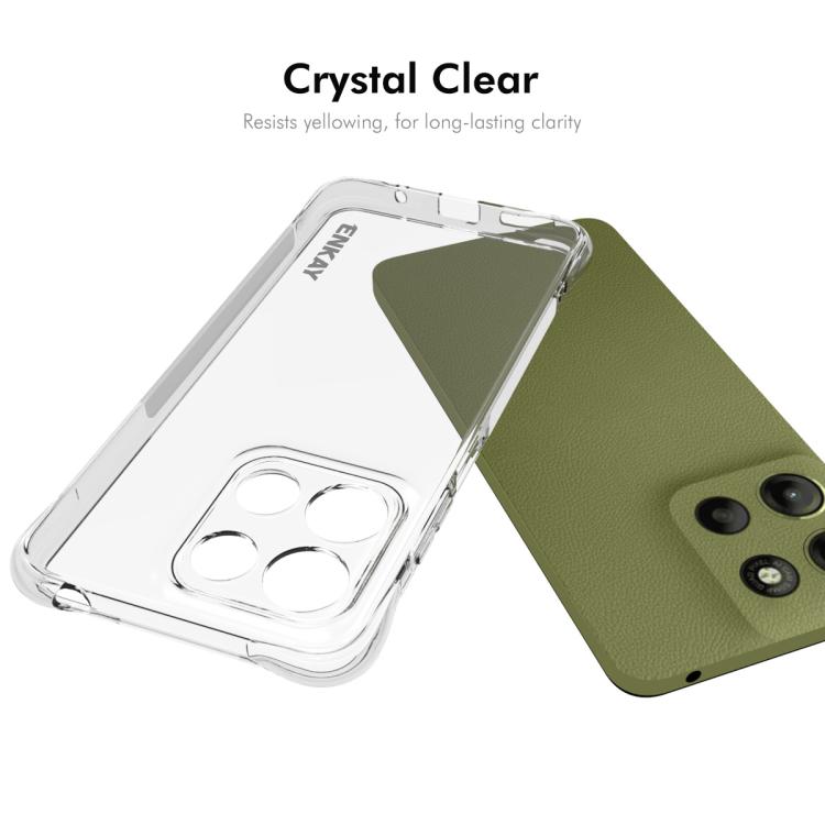 For Motorola Moto G15 4G ENKAY Hat-Prince Transparent TPU Shockproof Phone Case by ENKAY